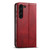 Galaxy S23 5G Suteni J02 Oil Wax Wallet Leather Phone Case - Red