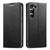 Samsung Galaxy S23 5G Suteni Calf Texture Horizontal Flip Leather Phone Case - Black