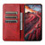Samsung Galaxy S23+ 5G Suteni Calf Texture Horizontal Flip Leather Phone Case - Red