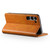 Samsung Galaxy S24+ 5G Suteni Calf Texture Horizontal Flip Leather Phone Case - Khaki