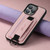 iPhone 13 Pro Suteni H13 Litchi Leather Wrist Strap Wallet Back Phone Case - Pink