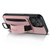 iPhone 13 Pro Max Suteni H13 Litchi Leather Wrist Strap Wallet Back Phone Case - Pink