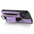iPhone 14 Suteni H13 Litchi Leather Wrist Strap Wallet Back Phone Case - Purple