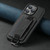 iPhone 14 Plus Suteni H13 Litchi Leather Wrist Strap Wallet Back Phone Case - Black