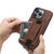 iPhone 15 Suteni H13 Litchi Leather Wrist Strap Wallet Back Phone Case - Brown iPhone 15 Suteni H13 Litchi Leather Wrist Strap Wallet Back Phone Case - Brown