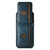 iPhone 15 Pro Suteni H02 Leather Wallet Stand Back Phone Case - Blue