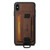 iPhone X / XS Suteni H13 Litchi Leather Wrist Strap Wallet Back Phone Case - Brown