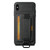 iPhone XR Suteni H13 Litchi Leather Wrist Strap Wallet Back Phone Case - Black