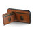 iPhone XS Max Suteni H02 Leather Wallet Stand Back Phone Case - Brown