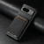 Google Pixel 6 Suteni H02 Leather Wallet Stand Back Phone Case - Black