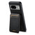 Google Pixel 7a Suteni H02 Leather Wallet Stand Back Phone Case - Black