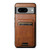 Google Pixel 8a Suteni H02 Leather Wallet Stand Back Phone Case - Brown