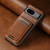 Google Pixel 8a Suteni H02 Leather Wallet Stand Back Phone Case - Brown