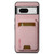 Google Pixel 8a Suteni H02 Litchi Leather Card Wallet Stand Back Phone Case - Pink