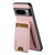 Google Pixel 8a Suteni H02 Litchi Leather Card Wallet Stand Back Phone Case - Pink