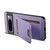 Google Pixel 8a Suteni H02 Litchi Leather Card Wallet Stand Back Phone Case - Purple
