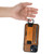 iPhone 15 Suteni H13 Card Wallet Wrist Strap Holder PU Phone Case - Brown