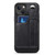 iPhone 15 Plus SUTENI H12 Wrist Strap Leather Back Phone Case with Card Slot - Black