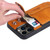 iPhone 15 Plus SUTENI H12 Wrist Strap Leather Back Phone Case with Card Slot - Blue