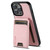 iPhone 11 Pro Max Suteni H02 Litchi Leather Card Wallet Stand Back Phone Case - Pink