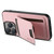 iPhone 12 / 12 Pro Suteni H02 Litchi Leather Card Wallet Stand Back Phone Case - Pink