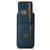 iPhone 15 Pro Suteni H02 Litchi Leather Card Wallet Stand Back Phone Case - Blue
