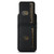 iPhone 15 Pro Max Suteni H02 Litchi Leather Card Wallet Stand Back Phone Case - Black