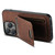 iPhone 15 Pro Max Suteni H02 Litchi Leather Card Wallet Stand Back Phone Case - Brown