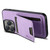 iPhone 15 Pro Max Suteni H02 Litchi Leather Card Wallet Stand Back Phone Case - Purple