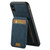 iPhone X / XS Suteni H02 Litchi Leather Card Wallet Stand Back Phone Case - Blue