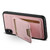 iPhone XR Suteni H02 Litchi Leather Card Wallet Stand Back Phone Case - Pink