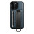 iPhone 11 Suteni H13 Card Wallet Wrist Strap Holder PU Phone Case - Blue