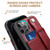 iPhone 12 Pro Suteni 215 Wrist Strap PU Phone Case - Red