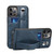 iPhone 12 Pro Max Suteni 215 Wrist Strap PU Phone Case - Blue