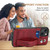 iPhone 13 Suteni 215 Wrist Strap PU Phone Case - Red