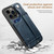 iPhone 13 Pro Suteni 215 Wrist Strap PU Phone Case - Blue