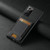Samsuny Galaxy Note20 5G Suteni H03 Litchi Leather Card Bag Stand Back Phone Case - Black