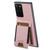 Samsuny Galaxy Note20 5G Suteni H03 Litchi Leather Card Bag Stand Back Phone Case - Pink