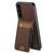 Samsuny Galaxy S22+ 5G Suteni H03 Litchi Leather Card Bag Stand Back Phone Case - Brown