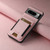 Google Pixel 7a Suteni H03 Litchi Leather Card Bag Stand Back Phone Case - Pink