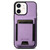 iPhone 11 Suteni H03 Litchi Leather Card Bag Stand Back Phone Case - Purple