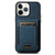iPhone 11 Pro Suteni H03 Litchi Leather Card Bag Stand Back Phone Case - Blue