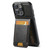 iPhone 11 Pro Suteni H03 Oil Wax Leather Wallet Stand Back Phone Case - Black