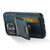 iPhone 12 / 12 Pro Suteni H03 Oil Wax Leather Wallet Stand Back Phone Case - Blue