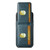 iPhone 12 / 12 Pro Suteni H03 Oil Wax Leather Wallet Stand Back Phone Case - Blue