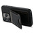 iPhone 12 Pro Max Suteni H03 Litchi Leather Card Bag Stand Back Phone Case - Black