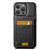 iPhone 12 Pro Max Suteni H03 Oil Wax Leather Wallet Stand Back Phone Case - Black