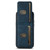 iPhone 13 Suteni H03 Litchi Leather Card Bag Stand Back Phone Case - Blue
