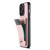 iPhone 13 Suteni H03 Litchi Leather Card Bag Stand Back Phone Case - Pink