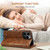 Suteni Calf Texture Buckle Wallet Leather Phone Case iPhone 14 Pro - Brown